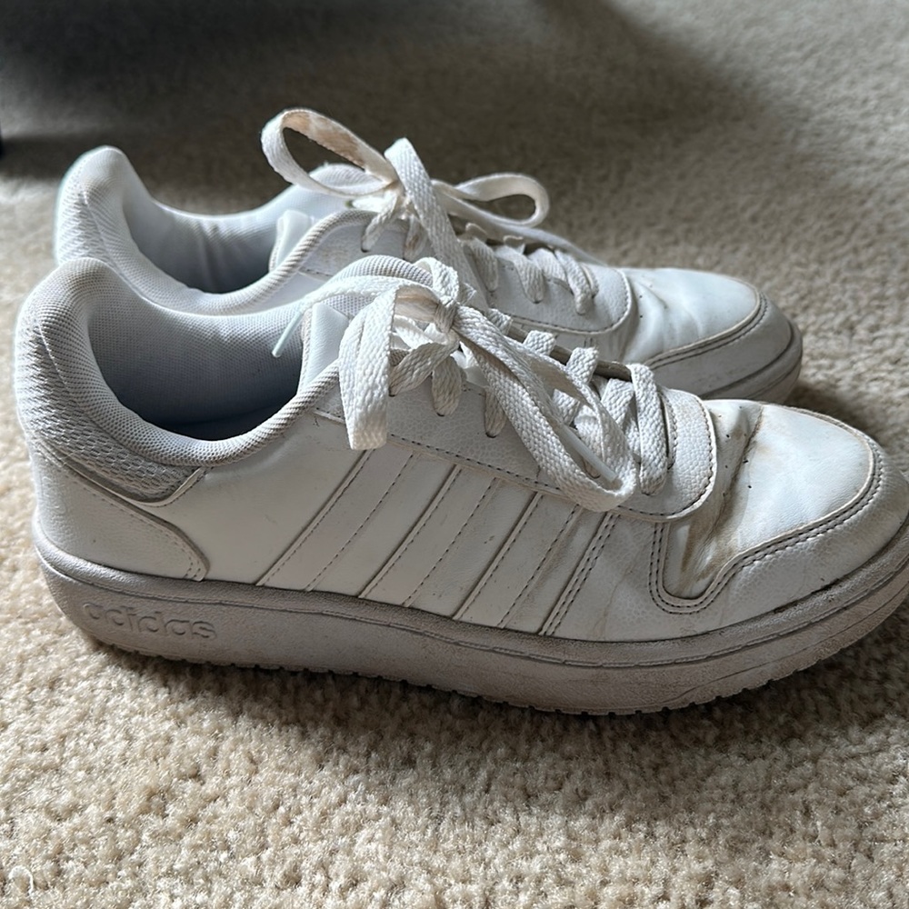 Adidas white sneakers